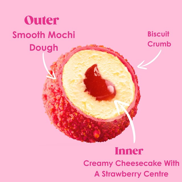 Little Moons strawberry and mascarpone mochi cheesecake bites 120g, UK version