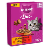 M&S Whiskas 1+ Adult Complete Dry Cat Food Duo Meaty Combo 800g- Buy online at McGrocer