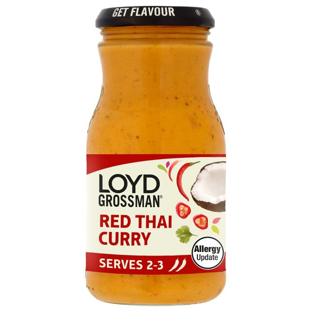 Loyd Grossman Thai red curry sauce 350g, UK version