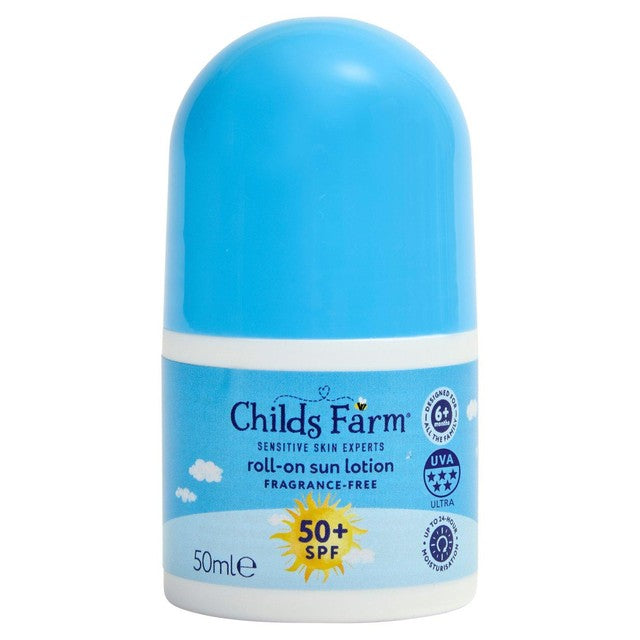 Childs Farm SPF 50+ roll-on sun lotion 50ml - British product