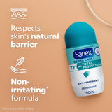 Sanex Derma Care+ Total Protection Antiperspirant Roll-On Deodorant 50ml (British brand)