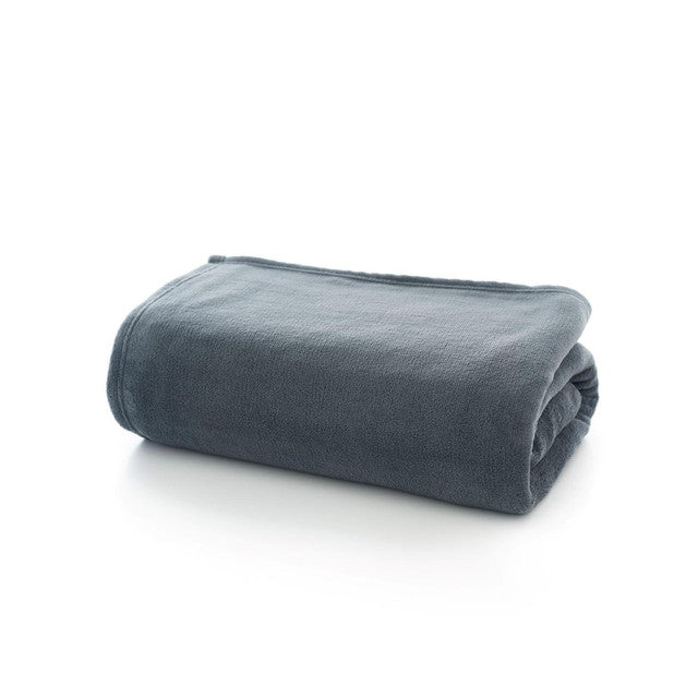 Deyongs Charcoal Fleece Throw 140cm x 180cm - British product