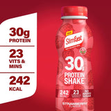Slim Fast Strawberry Protein Shake 4 x 325ml (British brand)