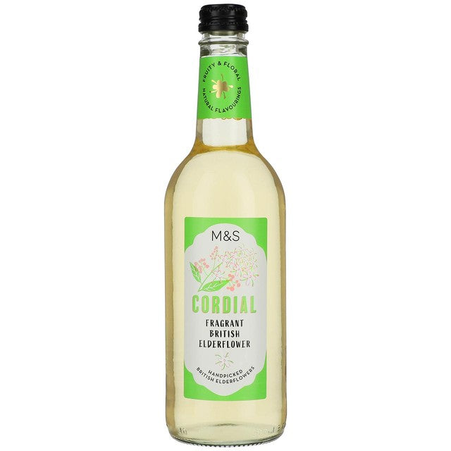 M&S elderflower cordial 500ml, imported from the UK