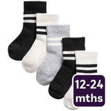 M&S black baby cotton socks 5 12-24 months, imported from UK
