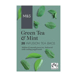 M&S green tea and mint 20 teabags, imported from the UK