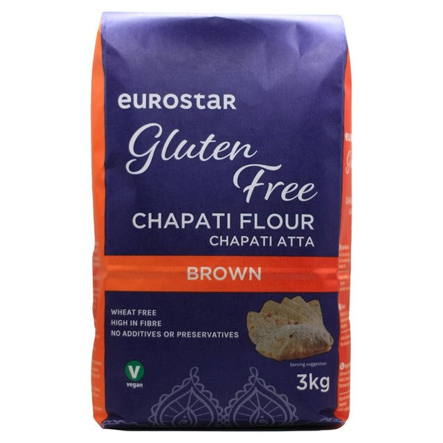 Eurostar Chapati Flour Brown 3kg - British product