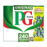 PG Tips black tea plant based biodegradable tea bags 240 per pack, imported from the UK