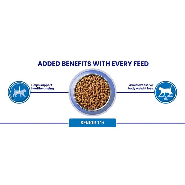 Purina One senior chicken dry cat food (British brand)