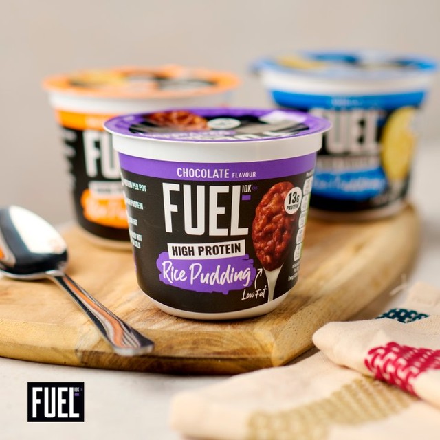 FUEL10K chocolate flavour rice pudding 210g (British brand)