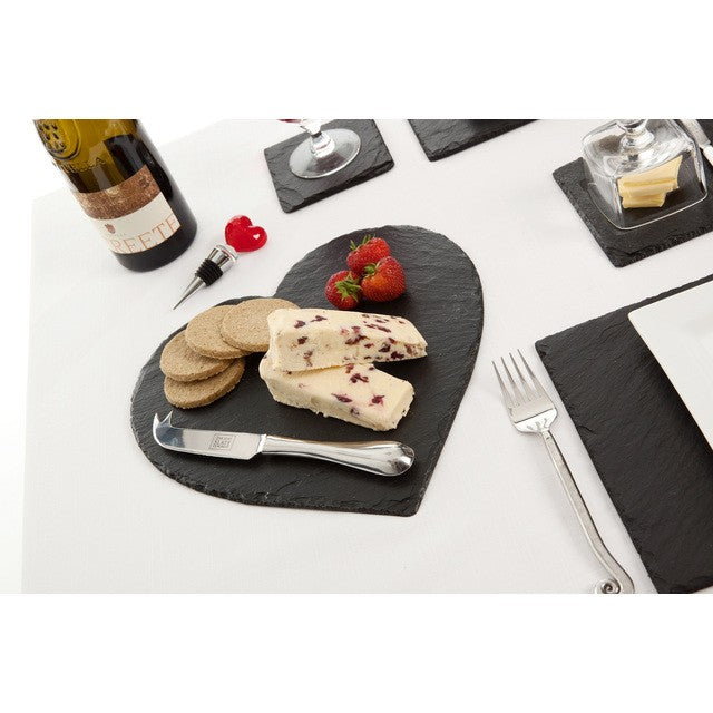 Just Slate heart cheese board 30 x 30 cm, UK version