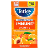 Tetley Immune Peach & Orange Fruit and Herbal Tea Bags 20 Tea Bags (British brand)