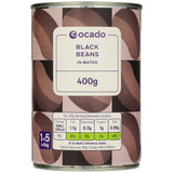 Ocado black beans in water 400g, imported from the UK