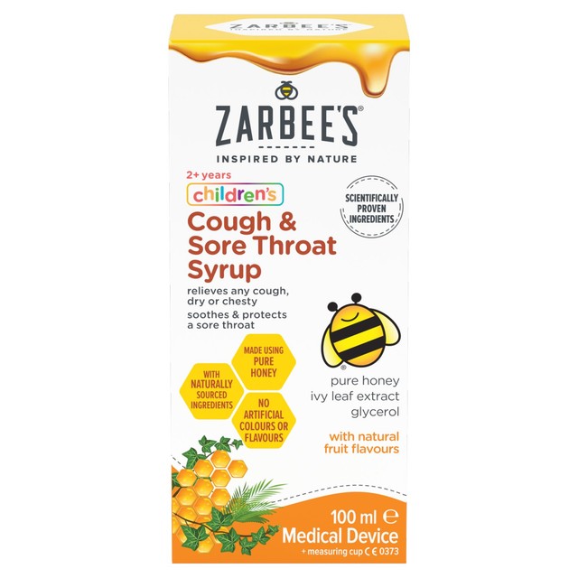 Zarbee's Children's Cough & Sore Throat Syrup 100ml (British brand)
