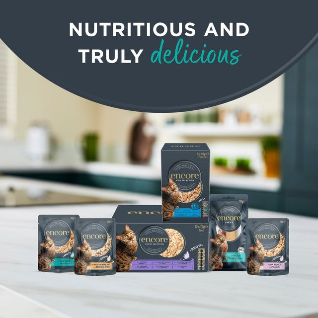 Encore kitten jelly food with tuna and chicken 5x50g - British product