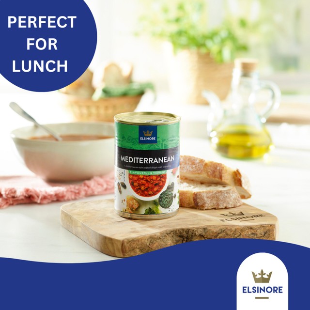 Elsinore Mediterranean seafood soup 400g can - British product