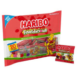 Haribo Fruitilicious fruit gums 20 mini bags 320g, UK version