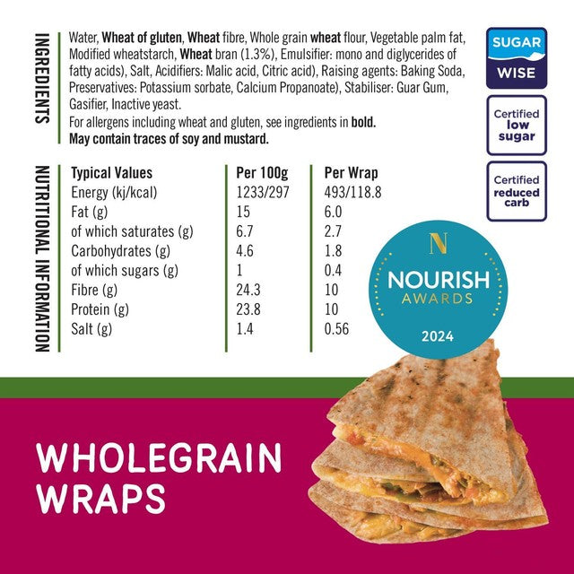 Fitbakes Low Carb Tortilla Wraps 160g - British product