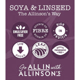 Allinson's Soya and Linseed sliced seeded bread 750g - British product