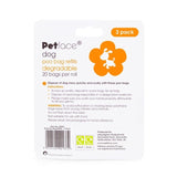 Petface dog poop bag refills 60 count, imported from the UK