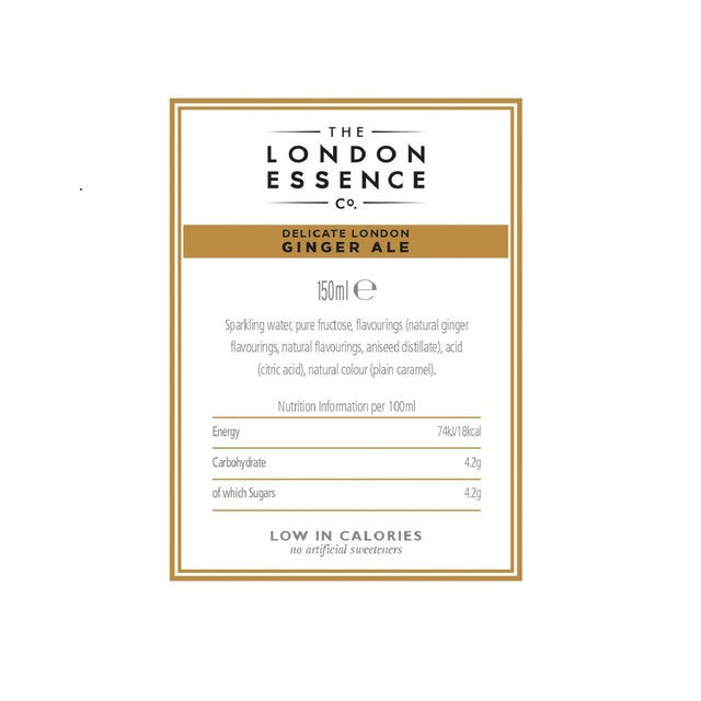 London Essence Co. delicate ginger ale 6 x 150ml cans - British product