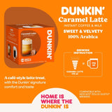 Dunkin Caramel Latte coffee pods Dolce Gusto compatible, UK version