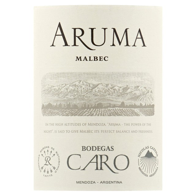 Aruma Malbec red wine 75cl, UK version