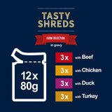 Felix Tasty Shreds Farm Selection gravy cat food multipack - British product