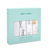 M&S Aden + Anais Muslin Swaddles Safari Babes Baby Muslin Blankets Pack of 4- Buy online at McGrocer
