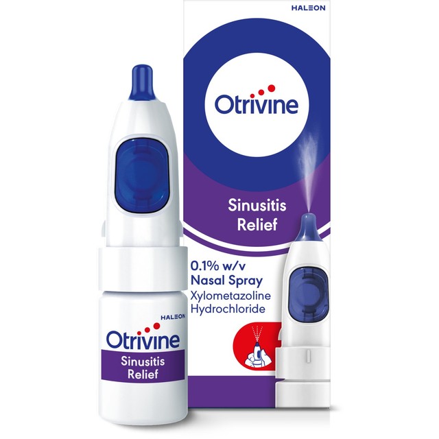 Otrivine sinusitis relief nasal spray 10ml, imported from the UK