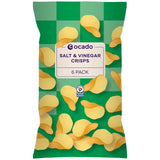 Ocado potato crisps Salt & Vinegar Multipack, imported from the UK