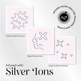 VH2 Silver Cloud white satin pillowcase standard 50x75cm (British brand)