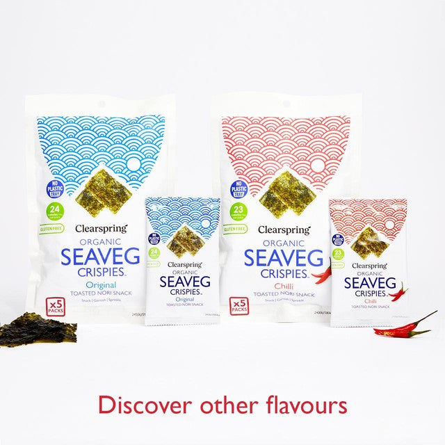 Clearspring organic seaweed crispies chilli 5x4g - British product