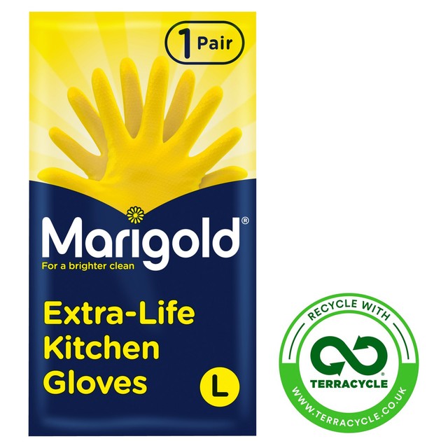 Marigold Extra Life Kitchen Gloves Large, imported from the UK