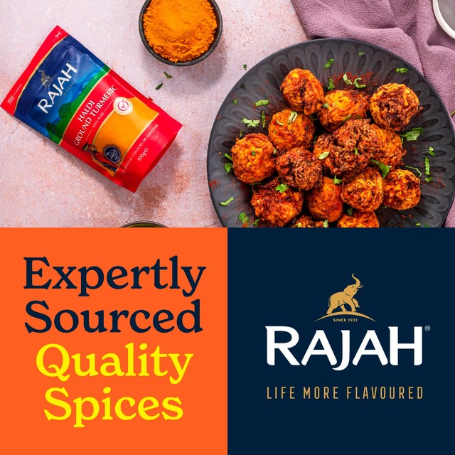 Rajah ground turmeric haldi powder 100g, imported from the UK