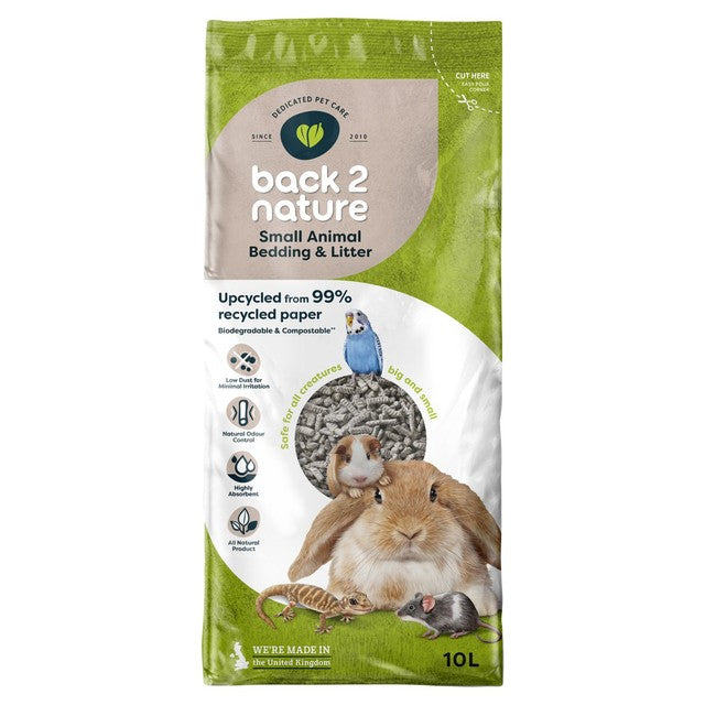 Back 2 Nature Small Animal Paper Bedding 10L - British product
