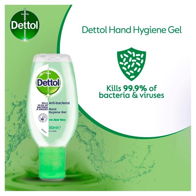 Dettol hand sanitiser aloe vera 50ml, UK version