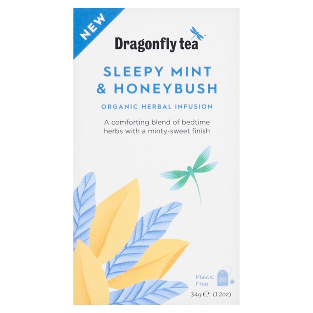 Dragonfly Tea Sleepy Mint & Honeybush herbal tea 20 bags - British product