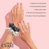 VH2 Silver Cloud Mixed Large Satin Scrunchies (British brand)