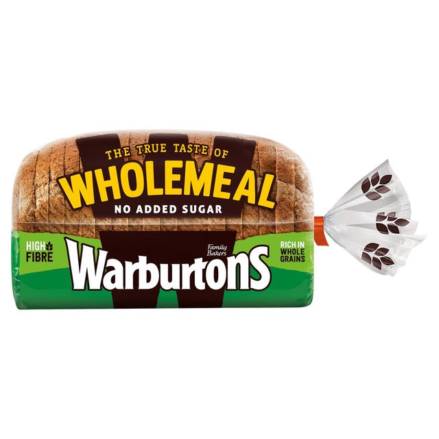 Warburtons wholemeal sliced bread 800g (British brand)