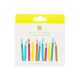 M&S Talking Tables Rainbow Colour Flames Birthday Candles Pack of 12- Buy online at McGrocer
