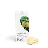 Daylesford Organic white chocolate dipped lemon biscuits 150g - British product