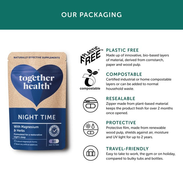 Together Health Night Time With Magnesium & Herbs 60 capsules (British brand)