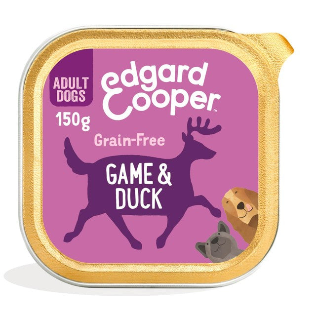 Edgard & Cooper grain free wet dog food with game and duck (British brand)