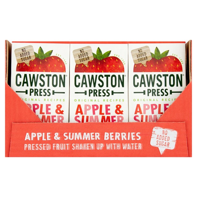 Cawston Press apple summer berries juice drink 18 x 200ml - British product