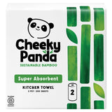 The Cheeky Panda Küchenrollen aus natürlichem Bambus, 2er-Pack