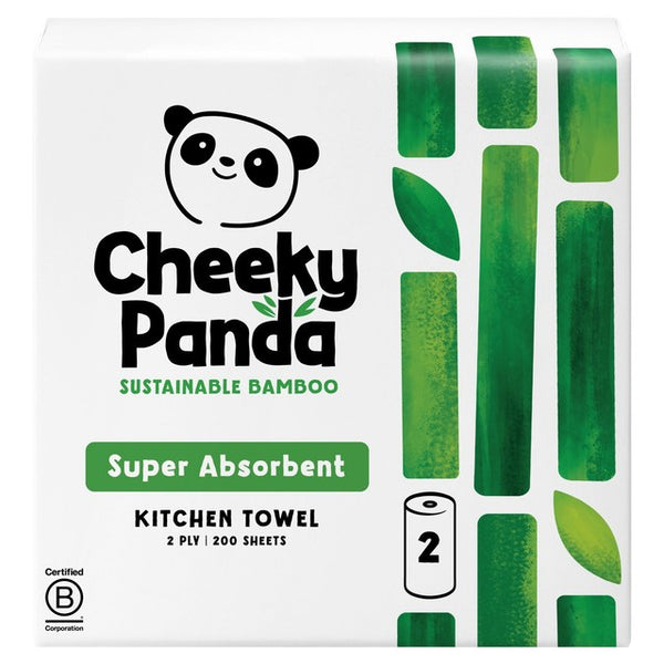 The Cheeky Panda Natural Bamboo Kitchen Rolls 2 Pack