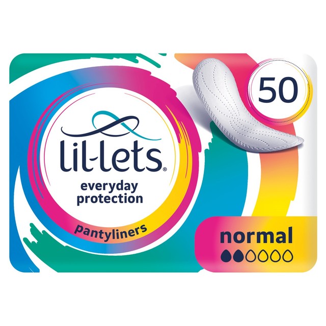Lil-lets unscented normal pantyliners 50 per pack, UK version