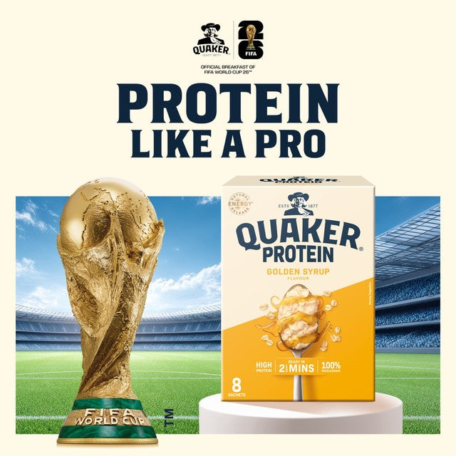 Quaker golden syrup protein porridge sachets 8 pack (British brand)