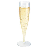 Flûtes à champagne en plastique Duni 135 ml, importées du Royaume-Uni